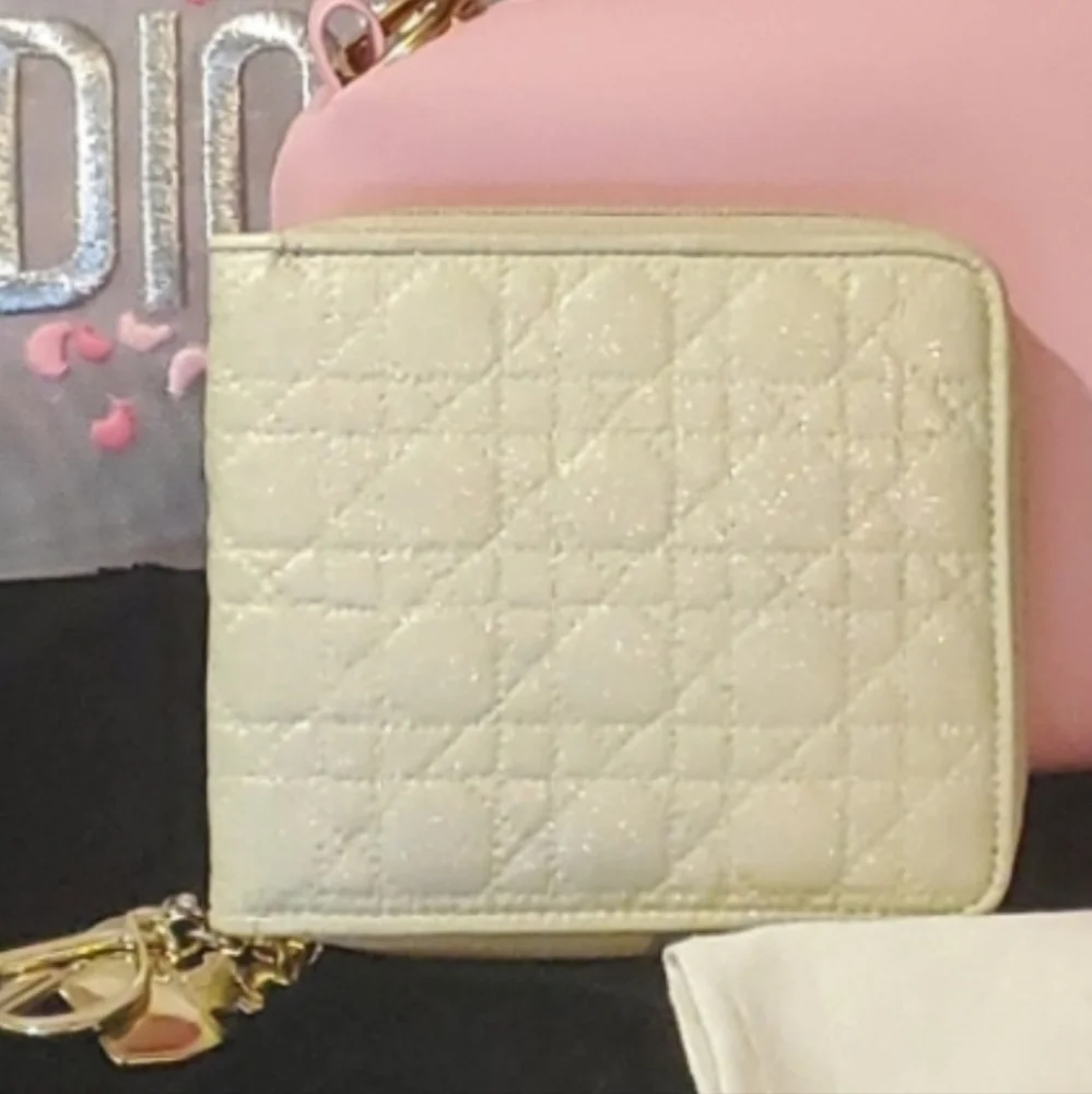Dior Cannage Zip-around Wallet with Charms